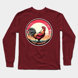 Rooster with sunrise Long Sleeve T-Shirt